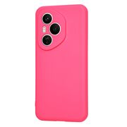 Husa pentru  Honor 400 Pro Liquid Silicone, subțire, captusita cu microfibra, anti amprentă, protectie cameră foto, Fucsia