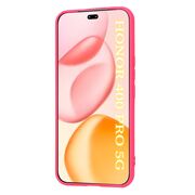 Husa pentru  Honor 400 Pro Liquid Silicone, subțire, captusita cu microfibra, anti amprentă, protectie cameră foto, Fucsia