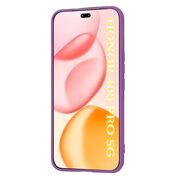 Husa pentru  Honor 400 Pro Liquid Silicone, subțire, captusita cu microfibra, anti amprentă, protectie cameră foto, Mov
