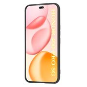 Husa pentru  Honor 400 Pro Liquid Silicone, subțire, captusita cu microfibra, anti amprentă, protectie cameră foto, Negru