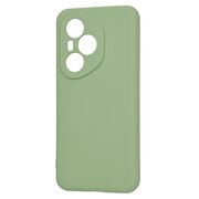 Husa pentru  Honor 400 Pro Liquid Silicone, subțire, captusita cu microfibra, anti amprentă, protectie cameră foto, Verde deschis