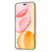 Husa pentru  Honor 400 Pro Liquid Silicone, subțire, captusita cu microfibra, anti amprentă, protectie cameră foto, Verde