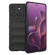 Husa pentru  Motorola Edge 60 Pro Liquid Silicone, Microfibre Lining, Non-Slip Airbag Design, Negru royal
