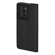 Husa pentru  Motorola Edge 60 Pro tip carte BookFlip, inchidere magnetica, Negru royal