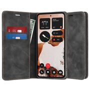 Husa tip carte pentru  Nothing CMF Phone 2 Pro Retro Business cu inchidere magnetica, Negru royal