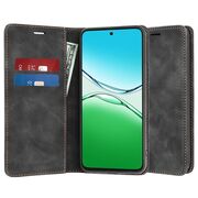 Husa tip carte pentru  Oppo A5 Pro 5G Retro Business cu inchidere magnetica, Negru