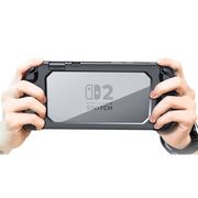 Husa de Protectie pentru Nintendo Switch 2 – Design Transparent, Colturi Intarite, Prindere Ergonomica, Acces Complet la Functii, Negru/Transparent