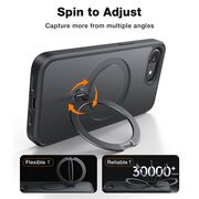 Husa pentru iPhone 16e - Torras Ostand Spin MagSafe Series - Black