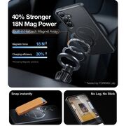 Husa pentru Samsung Galaxy S25 - Torras Ostand Spin MagSafe Series - Negru