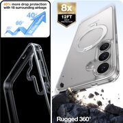 Husa pentru Samsung Galaxy S25 - Torras Ostand Spin MagSafe Series - Clear