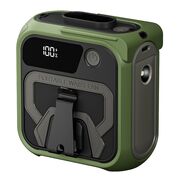 Ventilator Portabil 3 in 1 cu Power Bank WindGo, Lanterna LED, 5 Trepte de Viteză, 10000 mAh, Prindere Curea multifunctionala, acumulator reincarcabil USB-C, Afișaj LCD – Verde