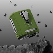 Ventilator Portabil Premium Air Cooler BreezyOne 3 in 1 cu acumulator extern 5000 mAh, 5 Viteze, lanterna LED și Prindere Multifunctionala pentru curea, timp de functionare 30 ore, reincarcabil USB - verde