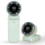Ventilator Portabil de Mana cu Afisaj Digital Sea Breeze, 100 Trepte de Viteza, Baterie 5000mAh, Turbo Motor 13000RPM, Compact și Reîncărcabil USB-C – Verde