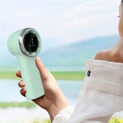 Ventilator Portabil de Mana cu Afisaj LED, 5 Trepte de Viteza, Reincarcabil USB-C, 3600mAh, Compact și Puternic - gri