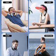 Ventilator Portabil pentru Gat cu Display LED CoolZip, 3 Viteze, 7300 RPM, 4000 mAh – Racire 360°, Design Silentios, reincarcabil USB-C - Negru