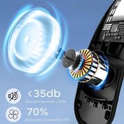 Ventilator Portabil pentru Gat cu Display LED CoolZip, 3 Viteze, 7300 RPM, 4000 mAh – Racire 360°, Design Silentios, reincarcabil USB-C - Alb