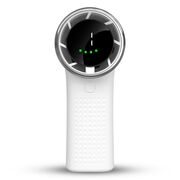 Ventilator Portabil de Mana cu Afisaj LED, 5 Trepte de Viteza, Reincarcabil USB-C, 3600mAh, Compact și Puternic - alb
