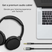 Adaptor Jack, iPhone, Nylon, 1m - Techsuit NexaSound (AC17) - Gray