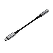 Adaptor Jack, USB-C, Aluminiu, 0.1m - Techsuit SonicPiX (AC14) - Gray