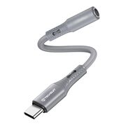 Adaptor Jack, USB-C, Hi-Fi, 0.1m - Techsuit SoundFleX (AC1) - Gray
