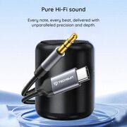 Adaptor Jack, USB-C, Hi-Fi, 0.5m - Techsuit FuseXound (AC11) - Gray