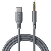 Adaptor Jack, USB-C, Hi-Fi, 1m - Techsuit SoundFleX (AC4) - Gray