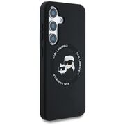 Husa pentru Samsung Galaxy S25 Plus - Karl Lagerfeld Silicone Double Heads - Black