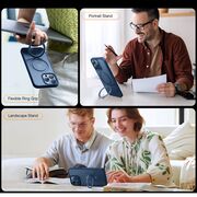 Husa pentru iPhone 15 Pro Max - Torras Ostand MagSafe Series - Navy Blue