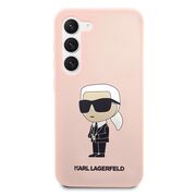 Husa pentru Samsung Galaxy S23 - Karl Lagerfeld Silicone - Pink Ikonik