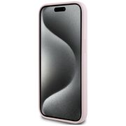 Husa Karl Lagerfeld pentru iPhone 15 Silicone MagSafe, Karl&Choupette, roz