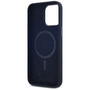Husa Karl Lagerfeld pentru iPhone 15 Pro Max Silicone MagSafe, Shadow Metal Initial, negru