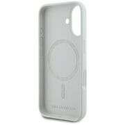 Husa Karl Lagerfeld pentru iPhone 16 Silicone MagSafe, Karl&Choupette Head, gri