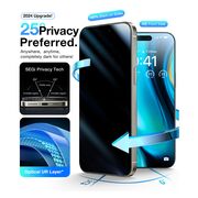Folie pentru iPhone 16 Plus - Torras GlassGo Install Master Privacy - Clear