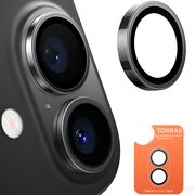 Folie Camera pentru iPhone 16 / iPhone 16 Plus - Torras Lensguard Camera Protector - Black