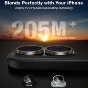 Folie Camera pentru iPhone 16 / iPhone 16 Plus - Torras Lensguard Camera Protector - Black