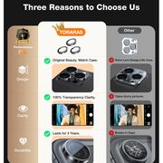 Folie Camera pentru iPhone 16 Pro / iPhone 16 Pro Max - Torras Lensguard Camera Protector - Titanium Grey