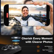 Folie Camera pentru iPhone 16 Pro / iPhone 16 Pro Max - Torras Lensguard Camera Protector - Titanium Grey
