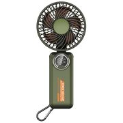 Ventilator Portabil Elegant AX10 – Ecran Digital, 3 Viteze, Autonomie extinsa, acumulator reincarcabil USB-C 3600mAh, design compact - verde