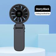 Ventilator Portabil Mini Hand pliabil – 100 Trepte Viteza, 5400 RPM, Ecran Digital LED, reincarcabil USB-C, Design Elegant si control total al fluxului de aer - negru