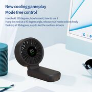 Ventilator Portabil Mini Hand pliabil – 100 Trepte Viteza, 5400 RPM, Ecran Digital LED, reincarcabil USB-C, Design Elegant si control total al fluxului de aer - alb