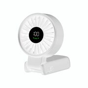 Ventilator Portabil Mini Hand pliabil – 100 Trepte Viteza, 5400 RPM, Ecran Digital LED, reincarcabil USB-C, Design Elegant si control total al fluxului de aer - alb
