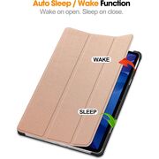 Husa pentru  Xiaomi Redmi Pad 2 tip stand functie sleep/wake-up, protectie 360 - Rose gold