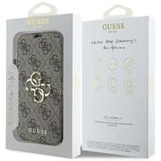 Husa pentru iPhone 16 Plus - Guess Book 4G - Brown