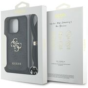 Husa pentru iPhone 16 Pro Max - Guess Hardcase 4G Big Logo with Cord Strap  - Black