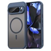 Husa pentru  Google Pixel 9 Pro cu protectie pentru lentile si MagSafe EasyCharge, Ghost Series Anti-ingalbenire, frosted - Albastru