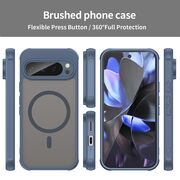 Husa pentru  Google Pixel 9 Pro cu protectie pentru lentile si MagSafe EasyCharge, Ghost Series Anti-ingalbenire, frosted - Albastru