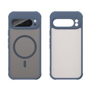 Husa pentru  Google Pixel 9 Pro cu protectie pentru lentile si MagSafe EasyCharge, Ghost Series Anti-ingalbenire, frosted - Albastru