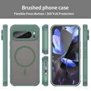 Husa pentru  Google Pixel 9 Pro cu protectie pentru lentile si MagSafe EasyCharge, Ghost Series Anti-ingalbenire, frosted - Verde