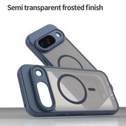 Husa pentru  Google Pixel 9 cu protectie pentru lentile si MagSafe EasyCharge, Ghost Series Anti-ingalbenire, frosted - Albastru