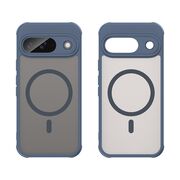 Husa pentru  Google Pixel 9 cu protectie pentru lentile si MagSafe EasyCharge, Ghost Series Anti-ingalbenire, frosted - Albastru